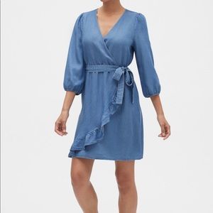 Gap denim wrap dress
